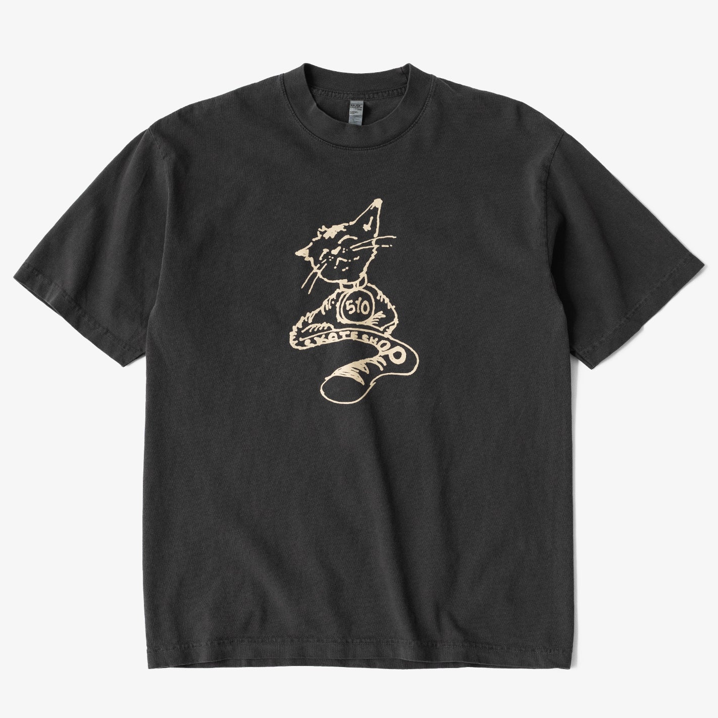 510 Micah Cat Tee (Washed Black)