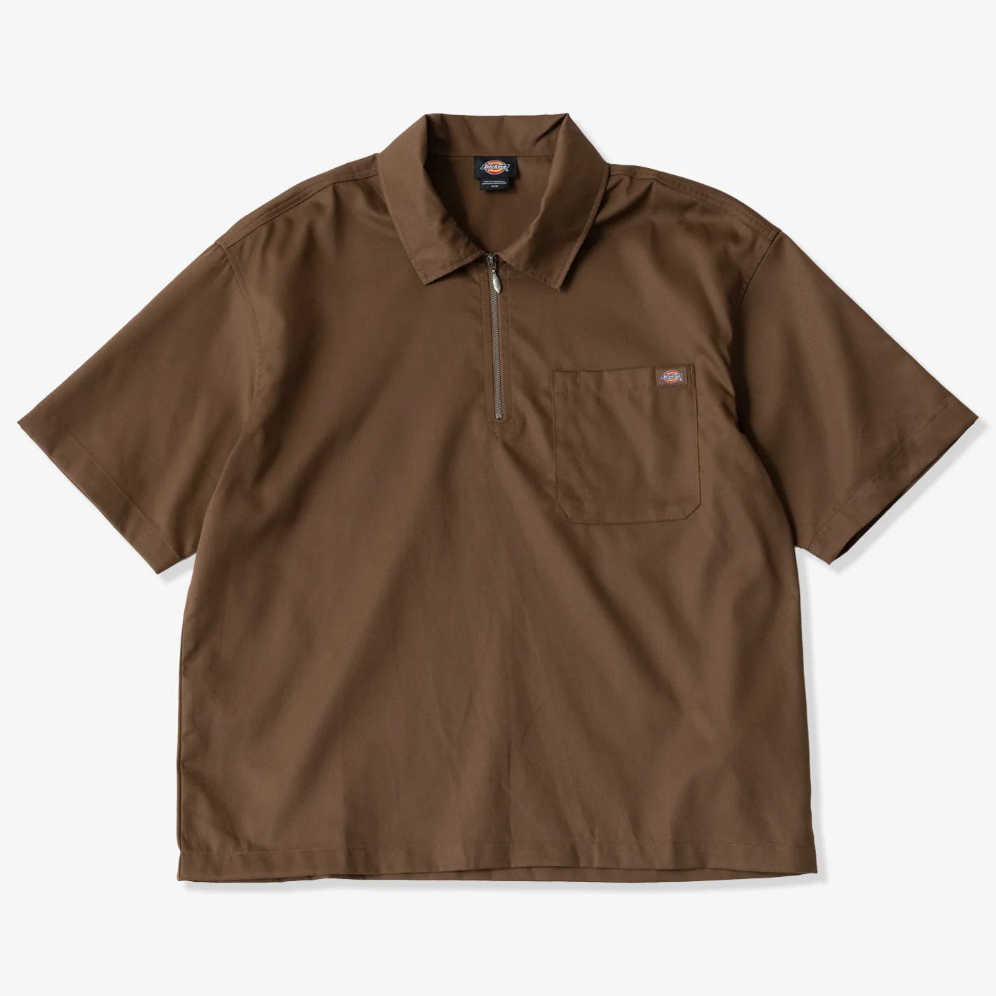 Dickies Cadiz 1/4 Zip S/S Shirt (Brown)