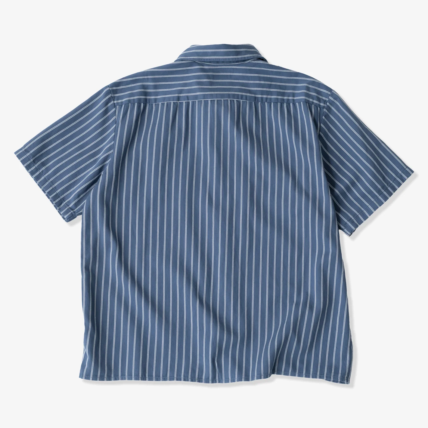 Dickies Worn In Striped Work Shirt (Indigo) - Image 2