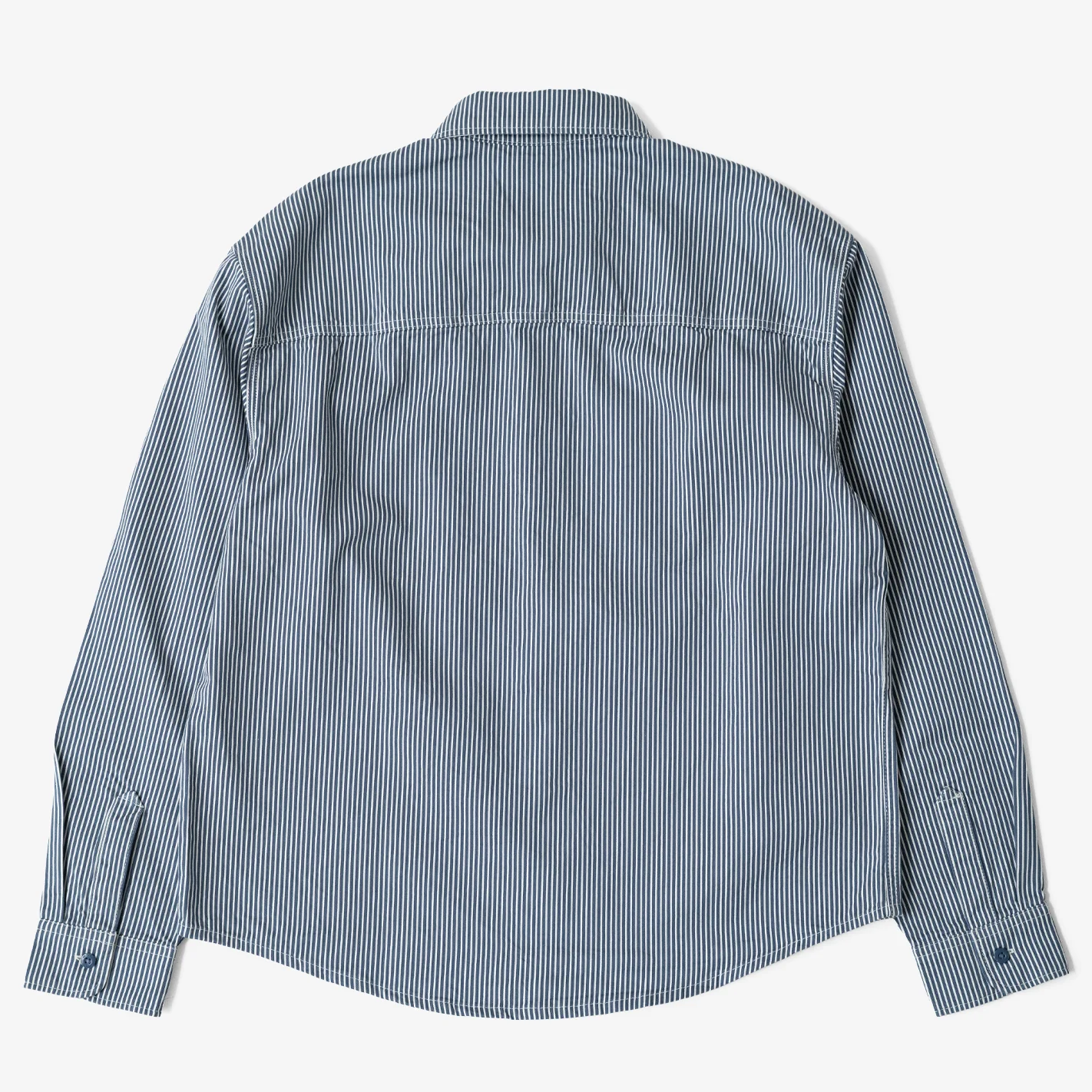 Dickies Long Sleeve Button Up (Hickory Blue Stripe) - Image 2