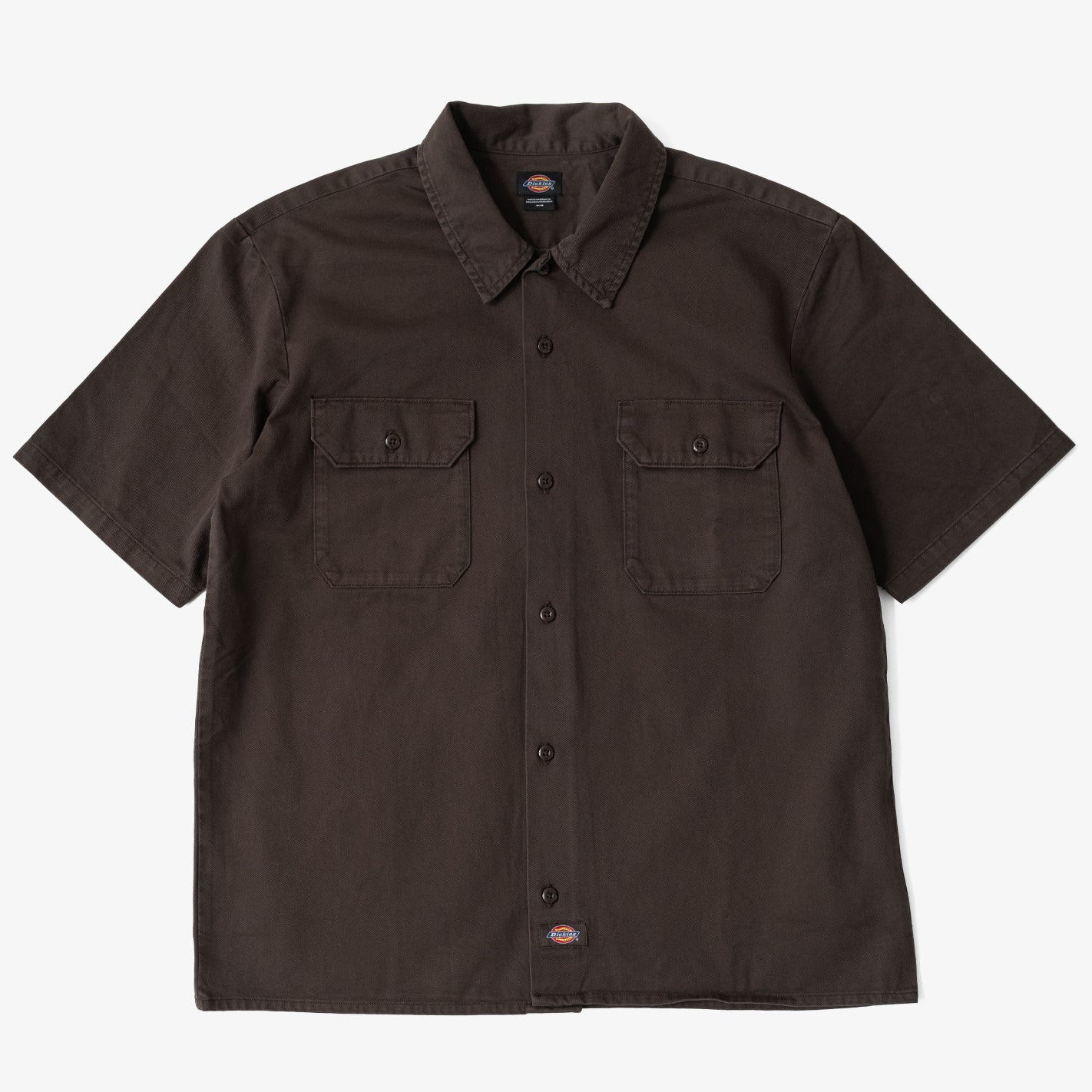 Dickies Short Sleeve Button Up (Brown)