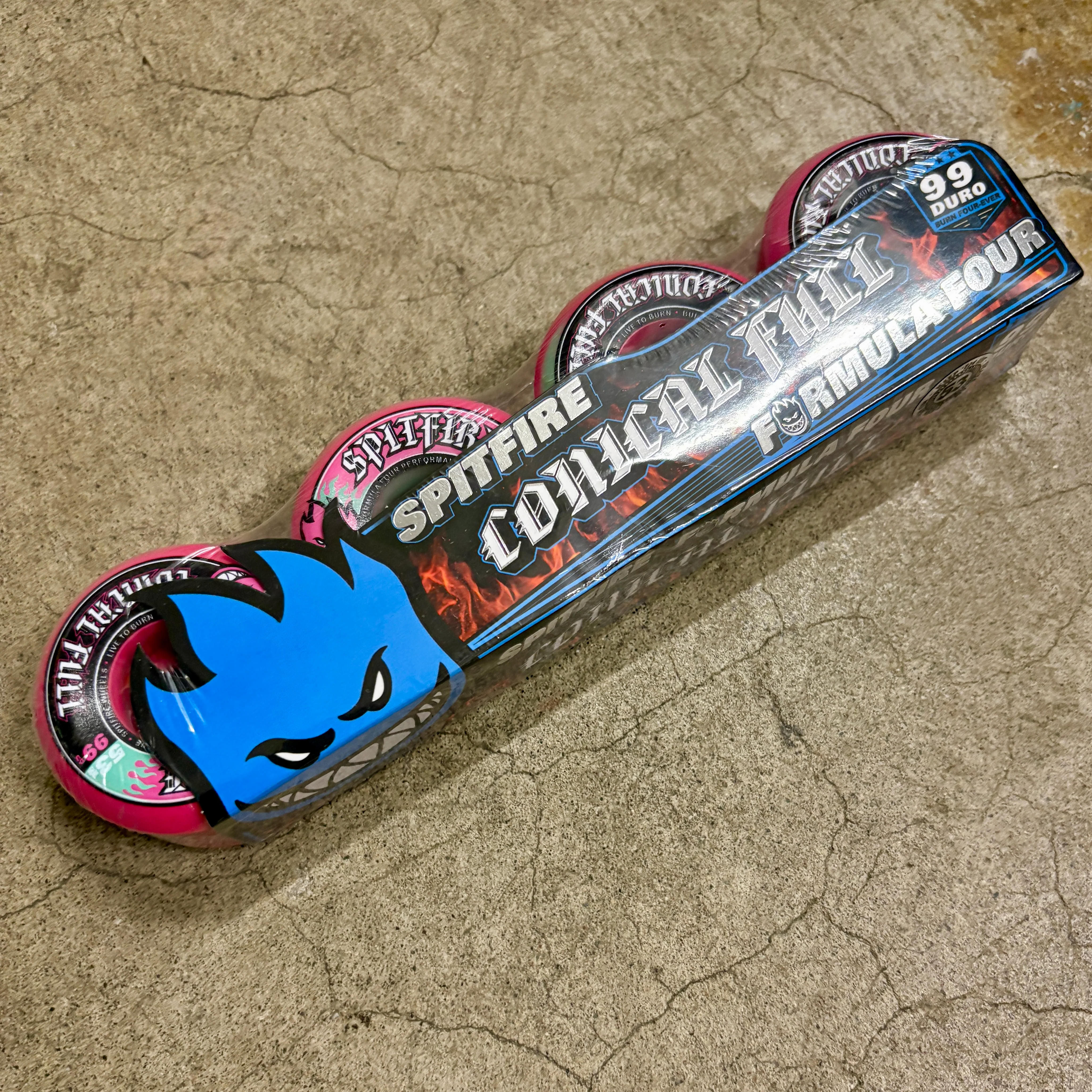 Spitfire Conical Full F499 Wheels (Pink Swirl) 53mm