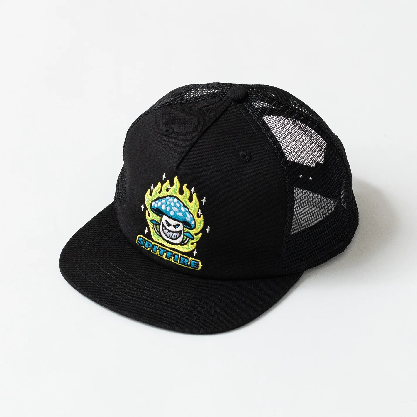 Spitfire Mushroom Bighead Snapback Hat (Black)