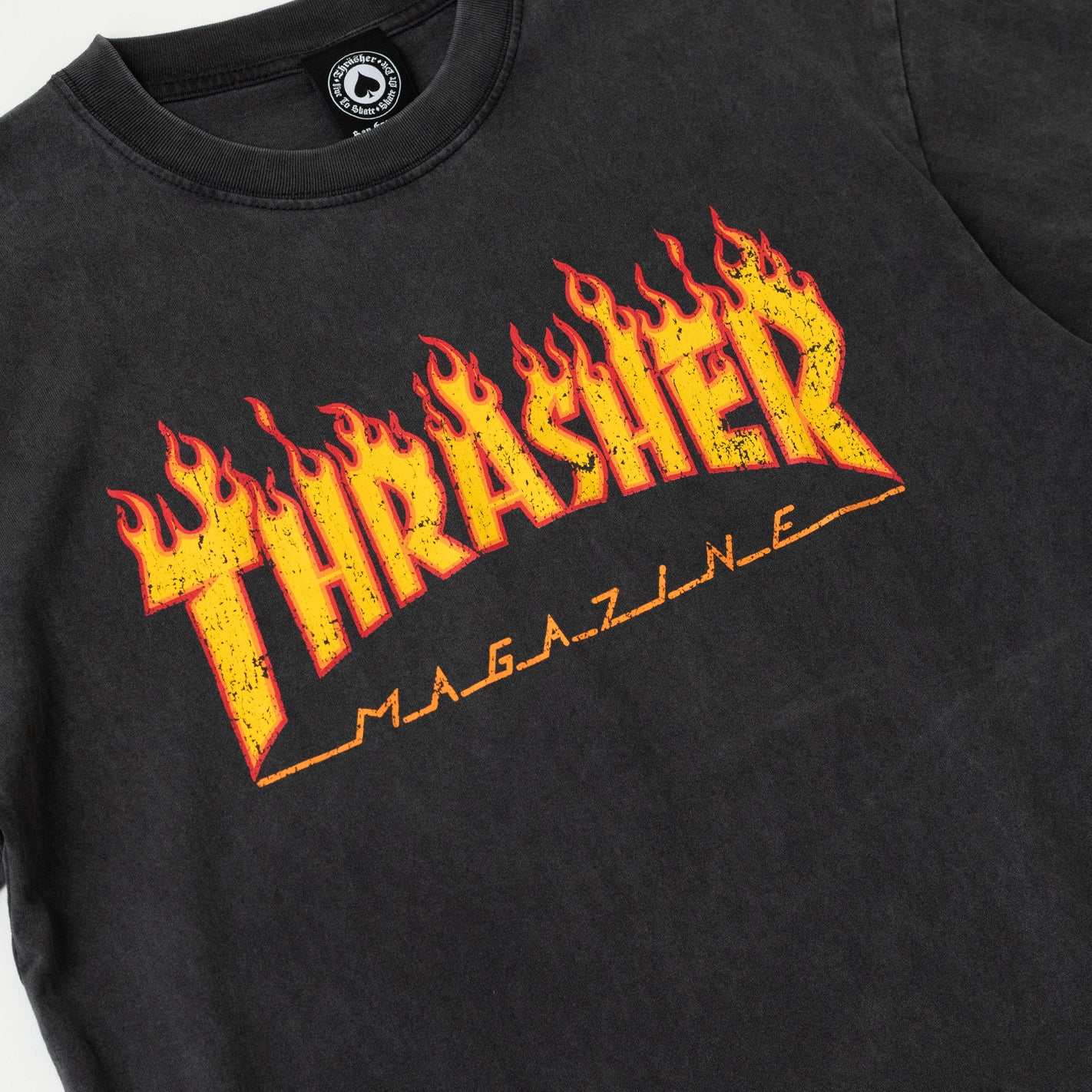 Vintage Flame Logo Tee (Black) - Image 2